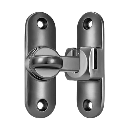 Grey 90/180 Degree Barn Door Latches,Flip Gate Lock - color: Gray