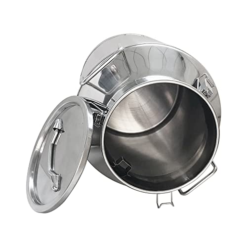 LOYALHEARTDY 15.85 Gallon Stainless Steel Milk Can Wine Pail with Sealed Lid, Airtight Storage Canister, Milk Transport Can, 60L - size: 60L