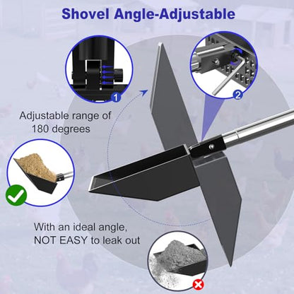 5.1in Width Small Metal Chicken Poop Scooper Litter Cleaning Shovel