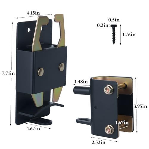 WellMade Heavy Duty 2 Way Farm Gate Latch -2 Pack Lockable Cattle Gate Latch for 1-5/8" to 2" Round Tube Gates, Fits Ranches, Horse Corrals, Pastures (Screws & Instructions Included) - size: 2 Pack