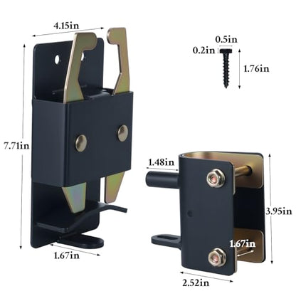 WellMade Heavy Duty 2 Way Farm Gate Latch - 1 Pack Lockable Anti-Sag Livestock Gate Hardware for 1-5/8" to 2" Round Tubes, Fits Ranches, Horse Corrals, Pastures (Includes Screws & Instructions) - size: 1 Pack