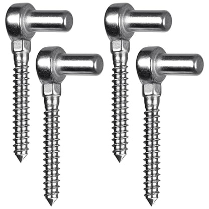 Insaga 304 Stainless Steel Gate Hinges 4Pcs One-Piece Cast Non-Welded Farm Gate Hinge for Wooden Fences, Lag Screw Hinge Rustproof Surface Mount Hinges for Outdoor Garden Shed Cattle - color: M12 Pin Hinge-4Pcs