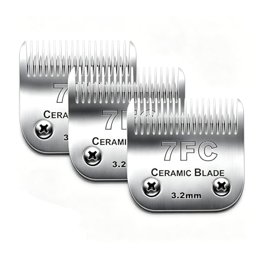 3PCS 7FC Blades Dog Grooming Blades Compatible with Andis/Wahl Dog Clipper - color: 3pack #7fc