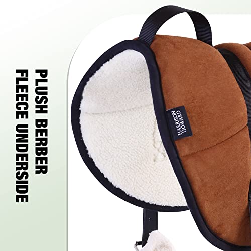 Harrison Howard Equestrian Saddle Pad Horse Riding Pad Bareback Pad with Girth - color: Brown
