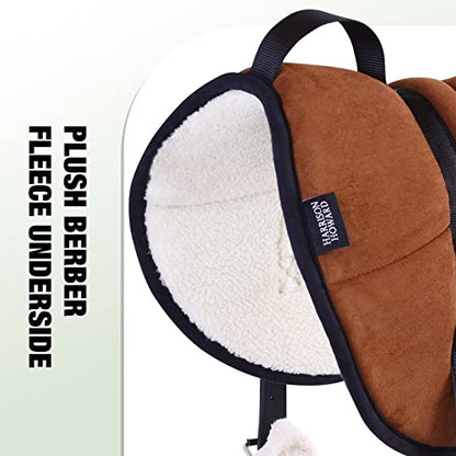Harrison Howard Equestrian Saddle Pad Horse Riding Pad Bareback Pad with Girth - color: Brown