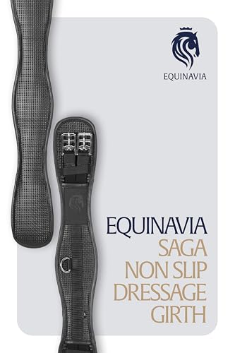 Equinavia Saga Non Slip Dressage Girth - Black - 24 in - size: 24 in