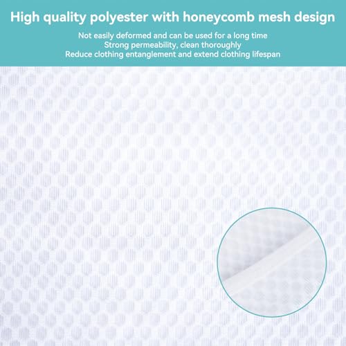 OTraki 2pc Honeycomb Mesh Laundry Bags for Delicates, 13x16 & 16x18 Inches