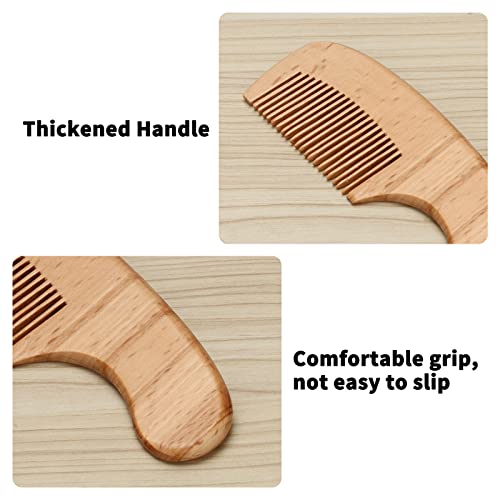 Wooden Natural Goat Bristle Brush and Cradle Cap Comb Set - 5 in 1 Baby Grooming Kit for Newborns, Toddlers, Boys, and Girls (Blue)