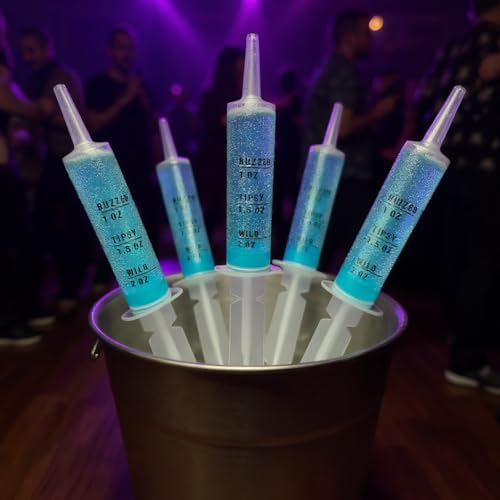 50 PACK 2 oz Party Jelly Syringes Shot with Lids, Large Reusable Party Jelly Shot for Thanksgiving Day, Christmas Wedding Bachelorette Parties (Clear)