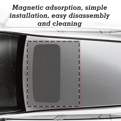 Magnetic Car Sunroof Sun Shade Breathable Mesh, UV Protection Auto Moonroof Screen Cover, Universal Quick Install Vehicle Window Mesh Bug Net Accessory for Camping, Parking (49.2×39.2 in) - size: 49.2*39.2 In