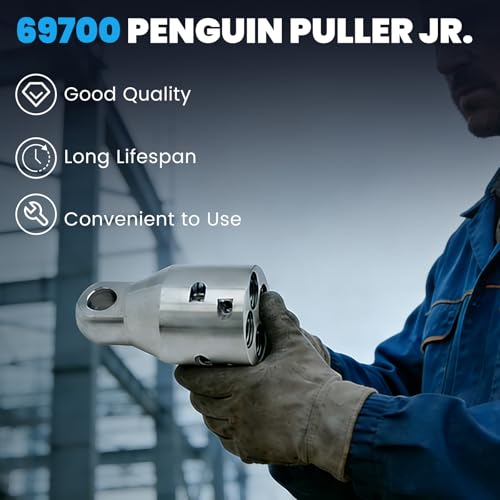 69700 Penguin Puller Sr. Wire Pulling Attachment Head 4,000 lbs Max Pull | Electrical Cable Pulling Grip Tool for 3/0 4/0 250 350 MCM Copper & Aluminum Wires