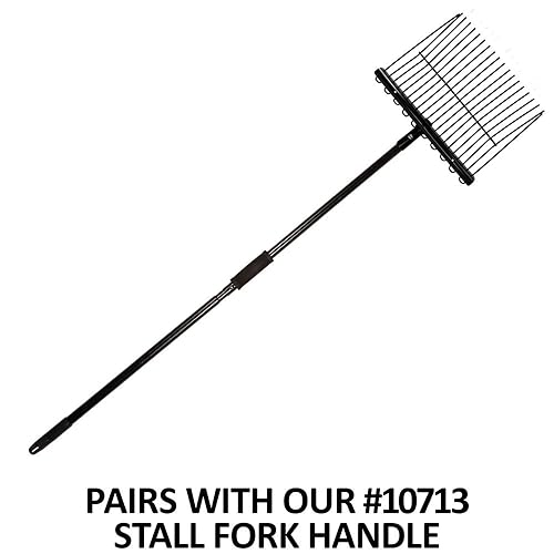 Dura-Tech Metal Fork Head | Heavy-Duty Manure Fork for Horses | Durable Metal Construction | Double Bar Design | Minimal ⅝ Spacing | 1-Year Warranty