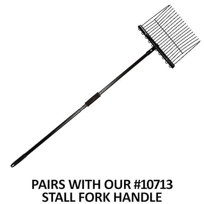 Dura-Tech Metal Fork Head | Heavy-Duty Manure Fork for Horses | Durable Metal Construction | Double Bar Design | Minimal ⅝ Spacing | 1-Year Warranty