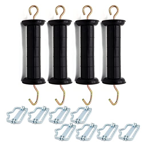 Plastic Electric Fence Gate Handle with Polytape Splicer,4 Count