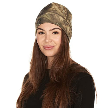 100% Merino Wool Cuff Beanie - Mens & Womens Warm Winter Hat - Watch Cap - Toque - Novelty Beanie - One Size Fits Most - color: Mossy Oak