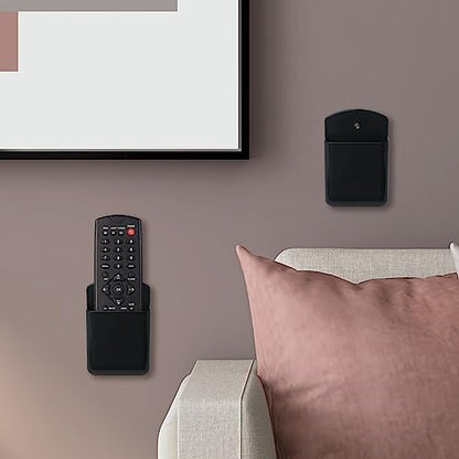 noonebutyou 3 Pcs Remote Control Holder Wall TV Remote Holder Self Adhesive Marker Holder Pen Holder Stroage for Home Office School (Black) - color: Black-3pcs