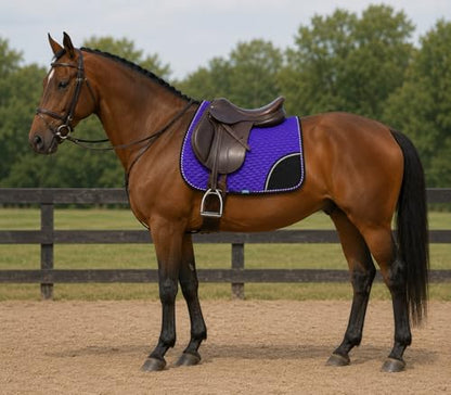 Horse Quilted All Purpose English Saddle PAD Tack Trail Riding Purple 72F05