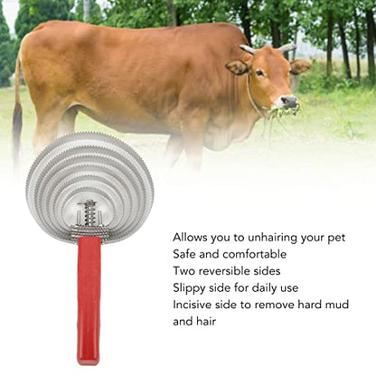 Curry Comb 6 Turns Stainless Steel Itch Relief Horse Brushes for Anim