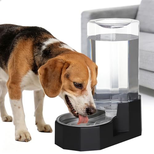 Sfozstra 8L Large Dog Water Dispenser: Gravity Pet Water Station - color: Black, size: 8L Without Filter