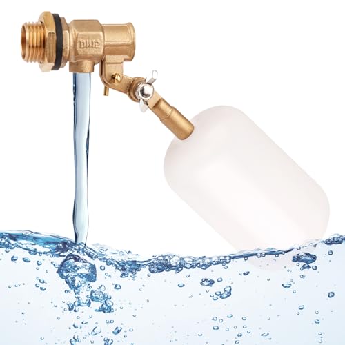 2 Pack 1/2 Inch Brass Water Float Valve Pool Auto Fill Float Valve | Float Valve for Water Tank Pond Float Valve Adjustable Arm Water Level Control for Water Trough,Fountains,Pool,Aquariums - color: 1/2 in