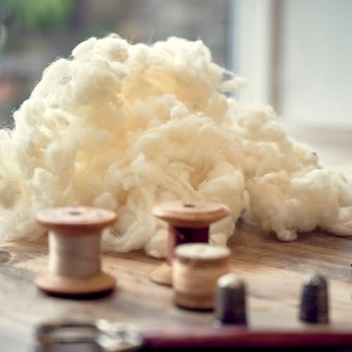 1 Lb raw Wool Sheep Washed w/Debris,Natural Wool for Stuffing Animals, Crafts, Cushions, Pillow Filler, Needle Felting Spinning.School Projects