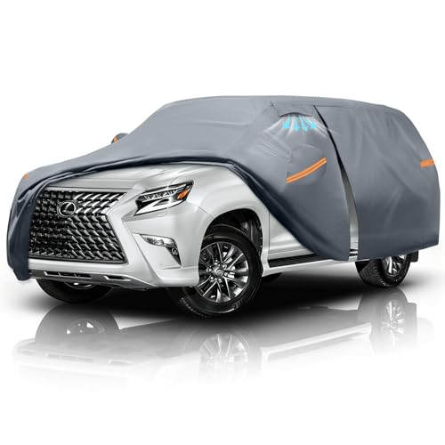 Waterproof Lexus GX GX460/GX470/550(2013-2026) Car Cover with Breathable Vents, [Upgrade] Premium Covers with Cotton Liner and Zipper Door,Sun Rain Snow Dust Uv Protection.(Gift with Towel) - color: Lexus, size: Custom Fit Lexus GX+Towel+Bag