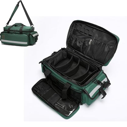 First Aid Bag,Medical Bag,First Responder Bag for Trauma,Medical Bag Organizer with Detachable Dividers for Nurses,Home Health Care,EMT(Bag Only)