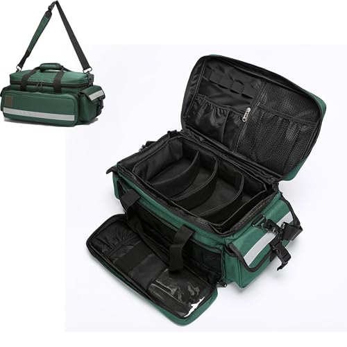 First Aid Bag,Medical Bag,First Responder Bag for Trauma,Medical Bag Organizer with Detachable Dividers for Nurses,Home Health Care,EMT(Bag Only)