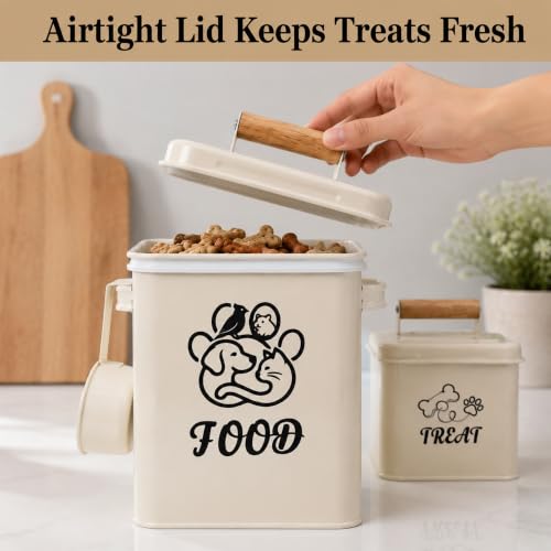 Airtight Dog Treat Container Set of 2 - color: White
