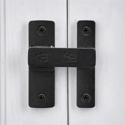 Matte Black 180 Degree Zinc Alloy Barn Door Latch, Flip Gate Lock - color: Matte Black_180 Degree