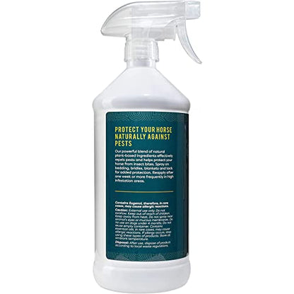 ALZOO Natural Fly and Tick Horse Spray, Helps Repel Mosquitoes, Horseflies & Ticks, Plant-Based Active Ingredients, 32 Fl. Oz. Spray Bottle (Pack of 2) - size: 32 Fl Oz (Pack of 2)
