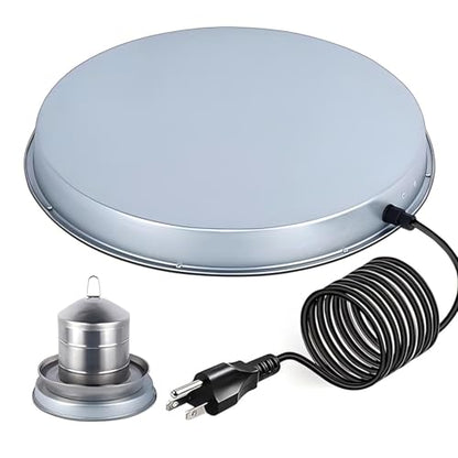 Chicken Water Heater for Winter， Heated Poultry Waterer Base,with Thermostat and 9.8ft Power Cord, Dia.11in - size: 1PACK