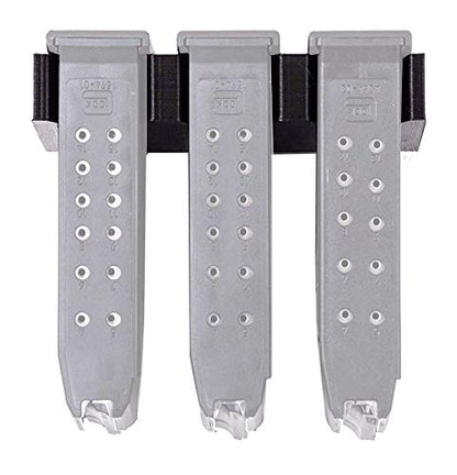 Magazine Mount Compatible with Glock 17 19 26 31 32 33 34 – Pistol Mag Wall Display & Storage Rack – 1 Mount Holds 3 Mags - color: 1 Mount Hold 3 Mags