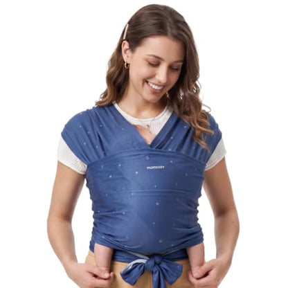 Momcozy Baby Wrap Carrier, Easy-On 2-Piece Design, Newborn to 33 lb - color: Starry Sky