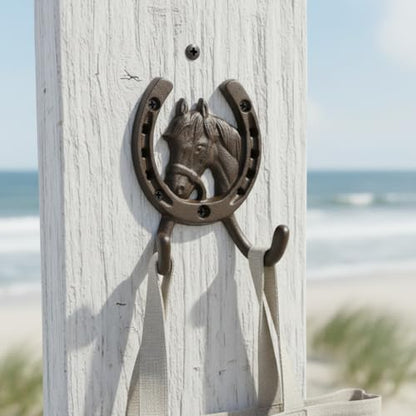 Comfy Hour 5 Inch Horse Hooks for Wall, Horseshoe Key Holder