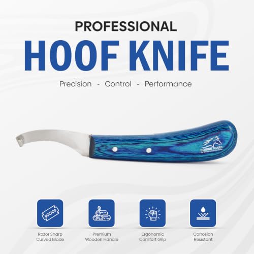 Equine Care Right-Handed Hoof Knife, J2 Stainless Steel, Farrier Tool