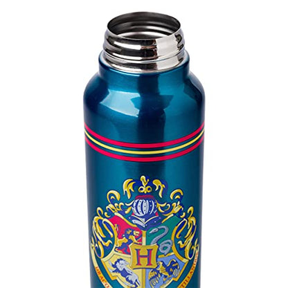 Silver Buffalo Harry Potter Hogwarts Stainless Steel Water bottle with Strap, 27-Ounces (Pack of 12) - color: Harry Potter, size: 27 Ounces (Pack of 12)