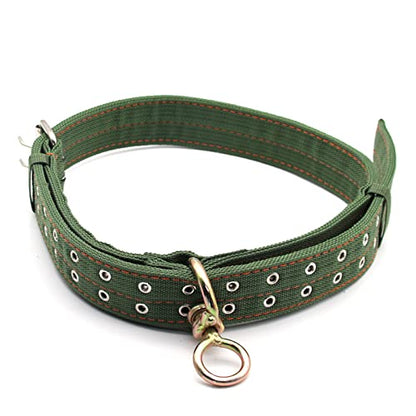 Adjustable Cow Collar,56 inch Four-Layer Thickened Canvas Cattle Neck Collar with 2-Rows Metal Buckle,Neck Strap for Cattle,Goat,Horse,Large Dog (Large) - size: Large