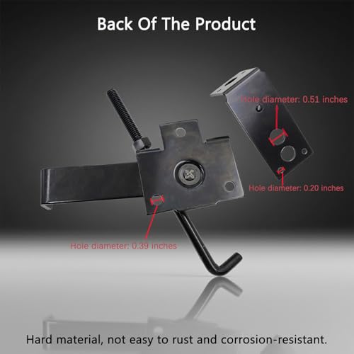 Jamb Latch Fits Barn Door Frames, 1 Pcs Zinc Barn Door Jamb Latch with Hook, Cam Latch Sliding Door, Barn Door Lock Flip Latch Hardware