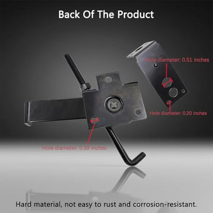 Jamb Latch Fits Barn Door Frames, 1 Pcs Zinc Barn Door Jamb Latch with Hook, Cam Latch Sliding Door, Barn Door Lock Flip Latch Hardware