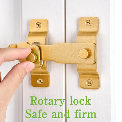 Gold Stainless Steel Barn Door Latch Bi-fold Door Lock - color: Big_Gold