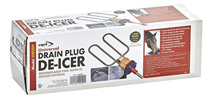 API Stock Tank Water Deicer Universal Drain Plug De-Icer, 1500 Watt (Item No. 2002DP)
