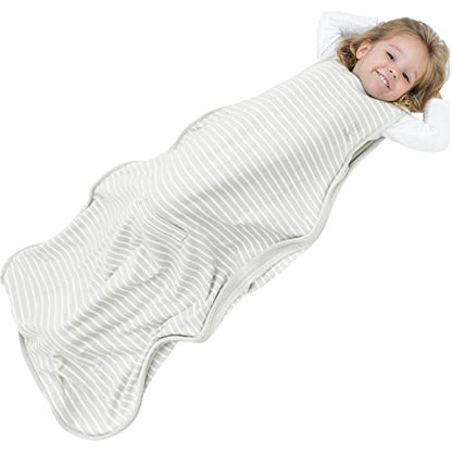 Woolino 4 Season Toddler Sleeping Bag, Merino Wool and Organic Cotton Baby Sleep Bag Sack, 2-4 Years, Birch Gray - color: Gray