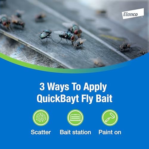 Elanco Animal Health QuickBayt Fly Bait | Premise for Livestock Facilities | Controls Flies | 5 lb Pail