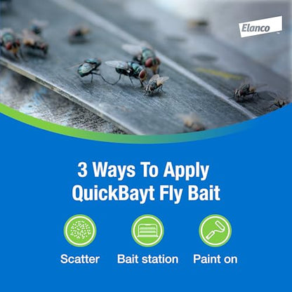 Elanco Animal Health QuickBayt Fly Bait | Premise for Livestock Facilities | Controls Flies | 5 lb Pail