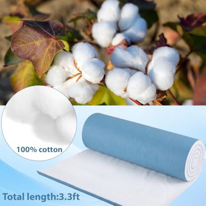 Supervitae 3 Rolls Cotton Wound Dressing High-Absorbency Wrap Roll 11.8" x 40" Veterinary Soft and Absorbent Cotton Easy to Tear for Bandaging Healing and Wound Protection