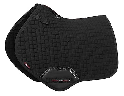 LeMieux Cotton GP Square - Breathable & Soft - Bamboo Lining - Saddle Pads for Horses - Equestrian Riding Equipment and Accessories - color: Black