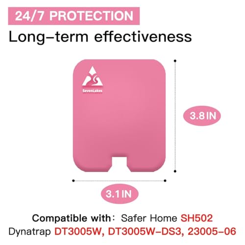 36 Pcs Sticky Refill Glue Cards, Compatible with Safer Home SH502, Dynatrap DT3005W-DS3, DT23005-06, Targets Moth, Fly, Mosquito, Gnat and More, Safe and Super Sticky (Peach Pink) - color: Peach Pink