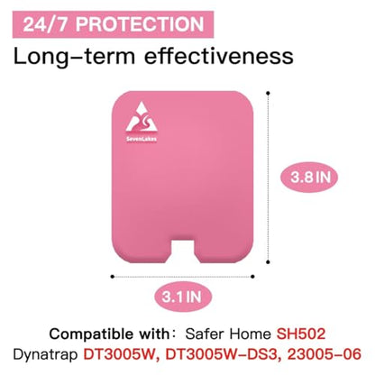36 Pcs Sticky Refill Glue Cards, Compatible with Safer Home SH502, Dynatrap DT3005W-DS3, DT23005-06, Targets Moth, Fly, Mosquito, Gnat and More, Safe and Super Sticky (Peach Pink) - color: Peach Pink