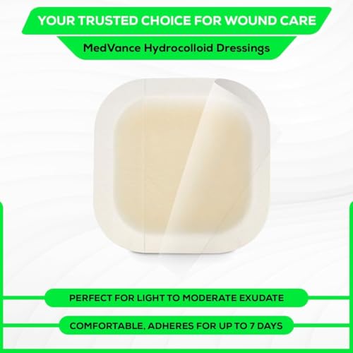MedVance Bordered Hydrocolloid Adhesive Dressing Waterproof 4"x4" Box of 10